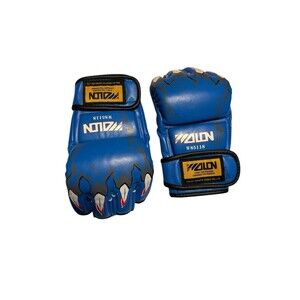 Wolon MMA Half Finger Gloves W85118 Blue Claw Design